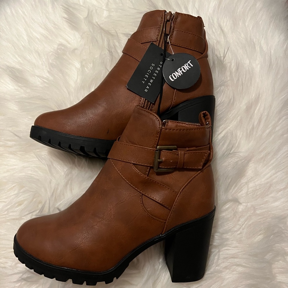 Brown booties